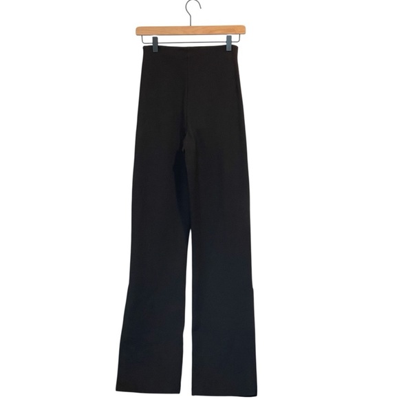 NWT Marcella Pearson Black Split Seam Trouser Pants, Ponte Fabric, Flare Leg, XS - Picture 4 of 15